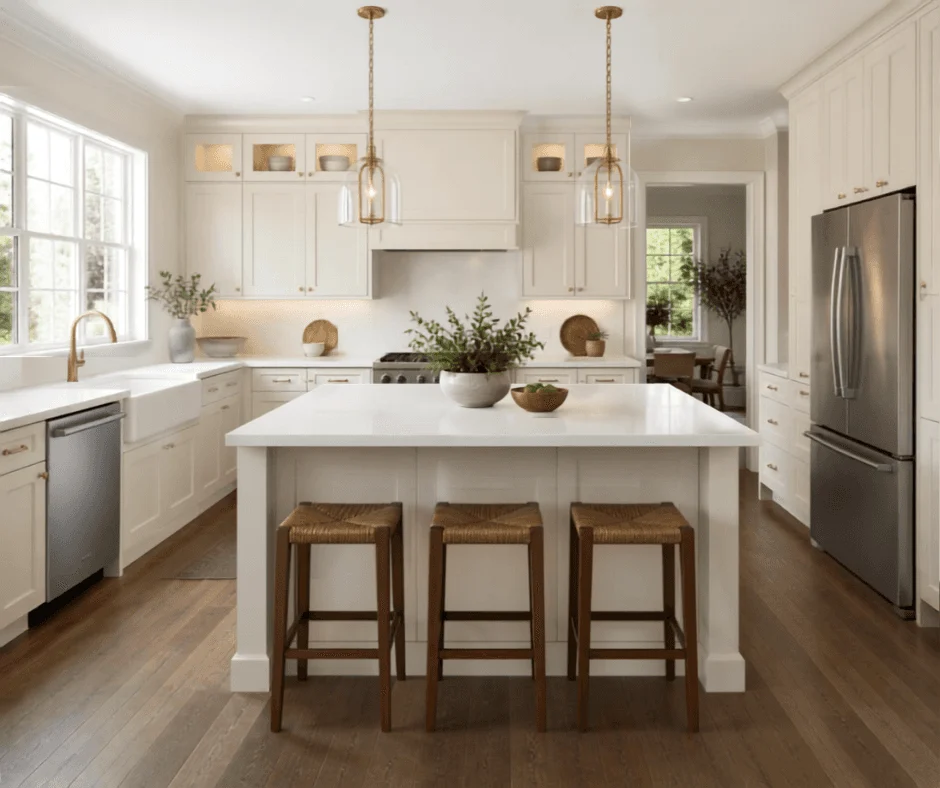 Inset Shaker — Solid Colors — Dune kitchen example